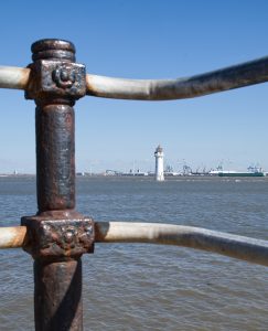 Lighthouse Through Railing_IAN3308