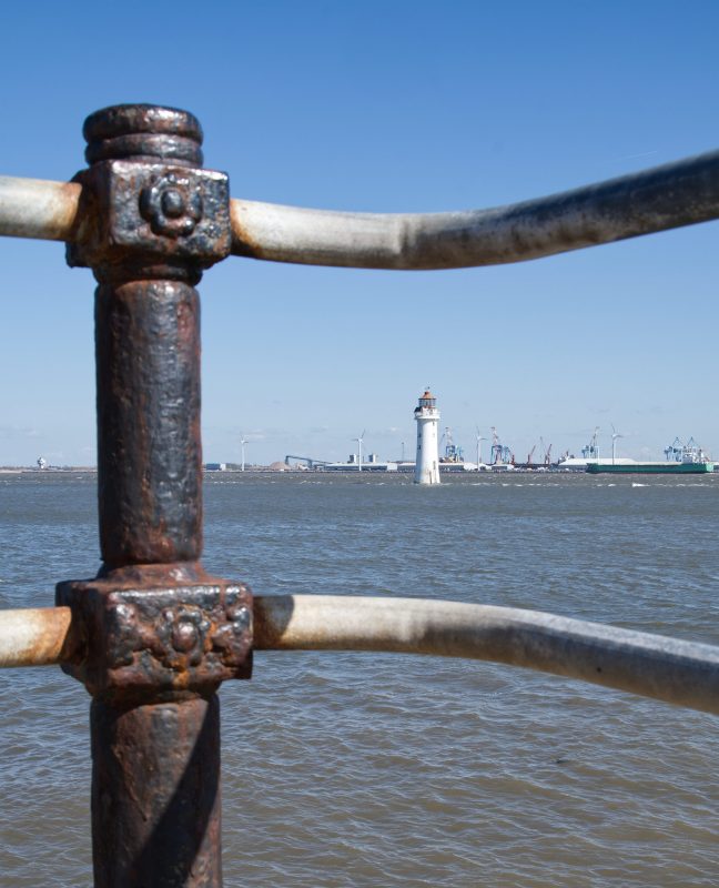 Lighthouse Through Railing_IAN3308