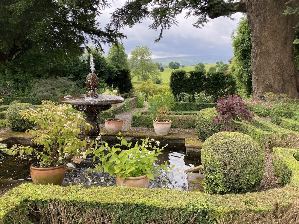 Dalemain Gardens with the High Fells in view 1