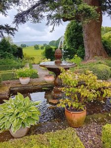 Dalemain Gardens with the High Fells in view 2